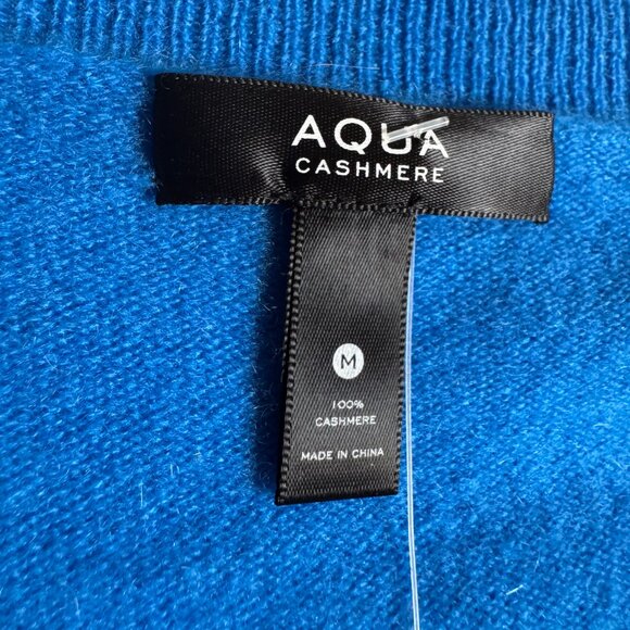 AQUA Cashmere V-Neck Cardigan – 100% Cashmere - Picture 6 of 8